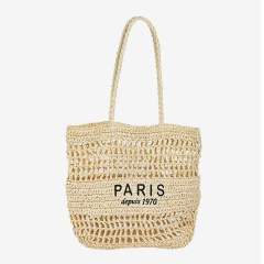 New Letter Embroidered All-match Woven Bag Shoulder Bag Seaside Tote Bag Holiday Style Beach Bag