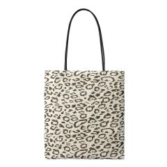 Pastoral Style Artistic Floral Shoulder Bag Large Capacity Leopard Print Canvas Bucket Bag