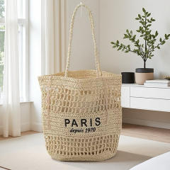 New Letter Embroidered All-match Woven Bag Shoulder Bag Seaside Tote Bag Holiday Style Beach Bag