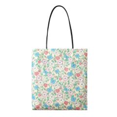 Pastoral Style Artistic Floral Shoulder Bag Large Capacity Leopard Print Canvas Bucket Bag