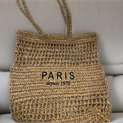 New Letter Embroidered All-match Woven Bag Shoulder Bag Seaside Tote Bag Holiday Style Beach Bag