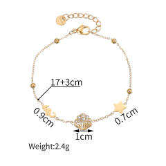 Hot-Selling Diamond Bracelet for Women stainless steel heart life tree butterfly bracelet