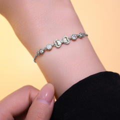 Elegant Real Gold Electroplating High-End Shell Butterfly Inlaid Zircon Bracelet