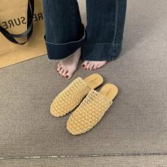 French Style iche Fishing Net Slippers Women's Summer Wear Sandals