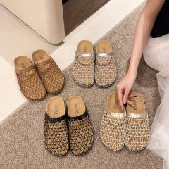 New Fishing Net Slippers Women's Summer New Slip-on Hollow Mesh Slippers