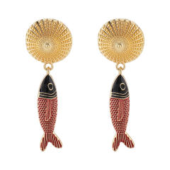 ZA Holiday Wind Conch Sea Star Shell Fish Pendant Necklace Summer Marine Life necklace