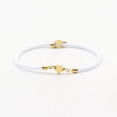 Colorful stainless steel love star five-leaf flower accessories Milan line bracelet