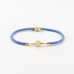 Colorful stainless steel love star five-leaf flower accessories Milan line bracelet