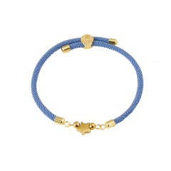 Colorful stainless steel love star five-leaf flower accessories Milan line bracelet