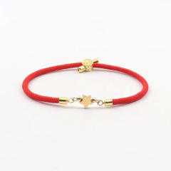 Colorful stainless steel love star five-leaf flower accessories Milan line bracelet
