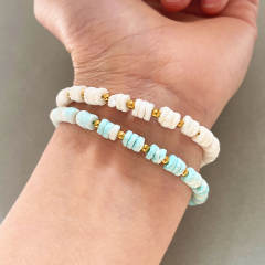 Elegant Shell bead Handmade Beaded Bracelet stainless steel bracelet