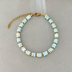 Elegant Shell bead Handmade Beaded Bracelet stainless steel bracelet