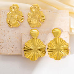 304 Stainless Steel Earrings Women's Personalized Lotus Leaf Earrings