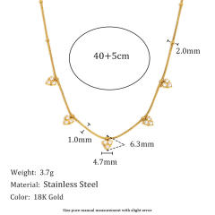 Hot-SellingElegant Stainless Steel Plated 18K Gold Thin Chain Tassel Pendant Necklace Collection