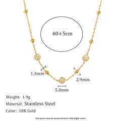 Hot-SellingElegant Stainless Steel Plated 18K Gold Thin Chain Tassel Pendant Necklace Collection