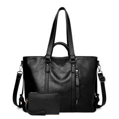 Large Capacity European American Style Oil Wax Leather Tote bag suit