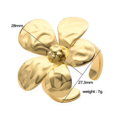 French Vintage Flower Five-petal Flower Ring Light Luxury Spiral Loop Sea Butterfly Open Finger Ring