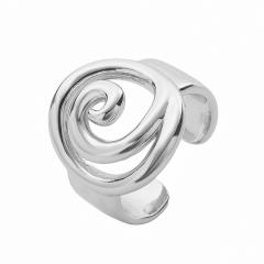 French Vintage Flower Five-petal Flower Ring Light Luxury Spiral Loop Sea Butterfly Open Finger Ring