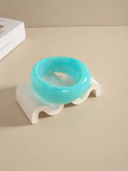 Chunky candy color acrylic bangle bracelet for women summer bangle