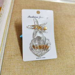 Ins Holiday Style Ocean Shell Starfish Hairpin Small Fresh Sweet shell duckbill hair clips set