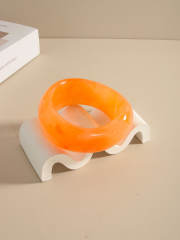 Chunky candy color acrylic bangle bracelet for women summer bangle