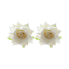 Ocean Romantic Beach Vacation Style Three-Dimensional Velvet Rose Earrings for Women