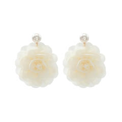 Multi-Layered Three-Dimensional Chiffon Earrings Summer Fashionable Earrings for Women Cross-Border Supply