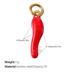 Cute and Fresh 3D Fruit Vegetable DIY Necklace charms Corn Chili Mushroom red enamel charms