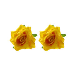 Ocean Romantic Beach Vacation Style Three-Dimensional Velvet Rose Earrings for Women