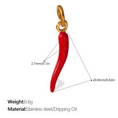 Cute and Fresh 3D Fruit Vegetable DIY Necklace charms Corn Chili Mushroom red enamel charms
