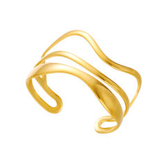 Summer popualr flower wave starfish stainless steel cuff bangle bracelet arm bangle