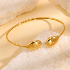 Summer hot sale pearl flower starfish heart triangle design stainless steel cuff bangle bracelet holiday hand jewelry