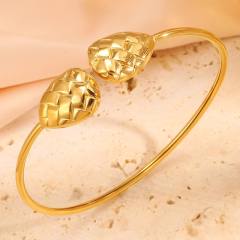 Summer hot sale pearl flower starfish heart triangle design stainless steel cuff bangle bracelet holiday hand jewelry