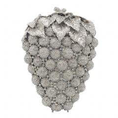 Foreign Trade New Style Grape Diamond-encrusted Banquet Bag Hollow Metal Full Diamond clutch bag