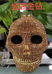 Diamond skull evening bag storage bag Halloween metal three-dimensional bag women's clutch