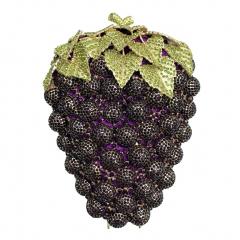 Foreign Trade New Style Grape Diamond-encrusted Banquet Bag Hollow Metal Full Diamond clutch bag