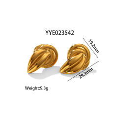 Fashion irregular earrings high sense summer flower leafs geometric stainless steel earrings