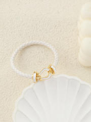 Hot-Selling Leather Rope Leather Braided Bracelet stainless Steel Horseshoe Magnet Buckle Bracelet bangle