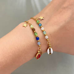 2025 Original Cat's Eye Stone enamel Shell Bracelet Fashionable Stainless Steel Bracelet