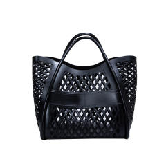 PVC Plastic Jelly Bag 2025 Summer Hollow Beach Bag Large Capacity Women's Hand Vegetable Basket