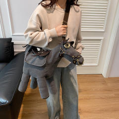 2025 Fashion Large Capacity Canvas Bag funny horse shape One-Shoulder Cross-Body bag