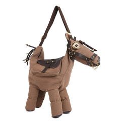 2025 Fashion Large Capacity Canvas Bag funny horse shape One-Shoulder Cross-Body bag