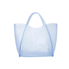 PVC Plastic Jelly Bag 2025 Summer Hollow Beach Bag Large Capacity Women's Hand Vegetable Basket
