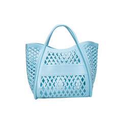 PVC Plastic Jelly Bag 2025 Summer Hollow Beach Bag Large Capacity Women's Hand Vegetable Basket