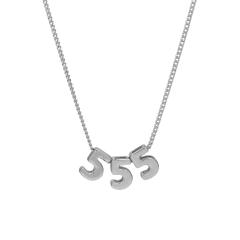 Hot-Selling 18K Gold-Plated copper High-Polish Lucky Number Angel Number Pendant Necklace
