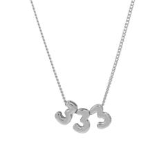 Hot-Selling 18K Gold-Plated copper High-Polish Lucky Number Angel Number Pendant Necklace