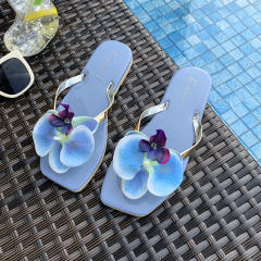 French Style Gentle Fairy Sandals Slippers Women's Summer Phalaenopsis Seaside Holiday Flip-Flops