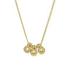 Hot-Selling 18K Gold-Plated copper High-Polish Lucky Number Angel Number Pendant Necklace