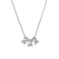 Hot-Selling 18K Gold-Plated copper High-Polish Lucky Number Angel Number Pendant Necklace