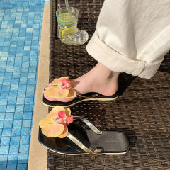 French Style Gentle Fairy Sandals Slippers Women's Summer Phalaenopsis Seaside Holiday Flip-Flops